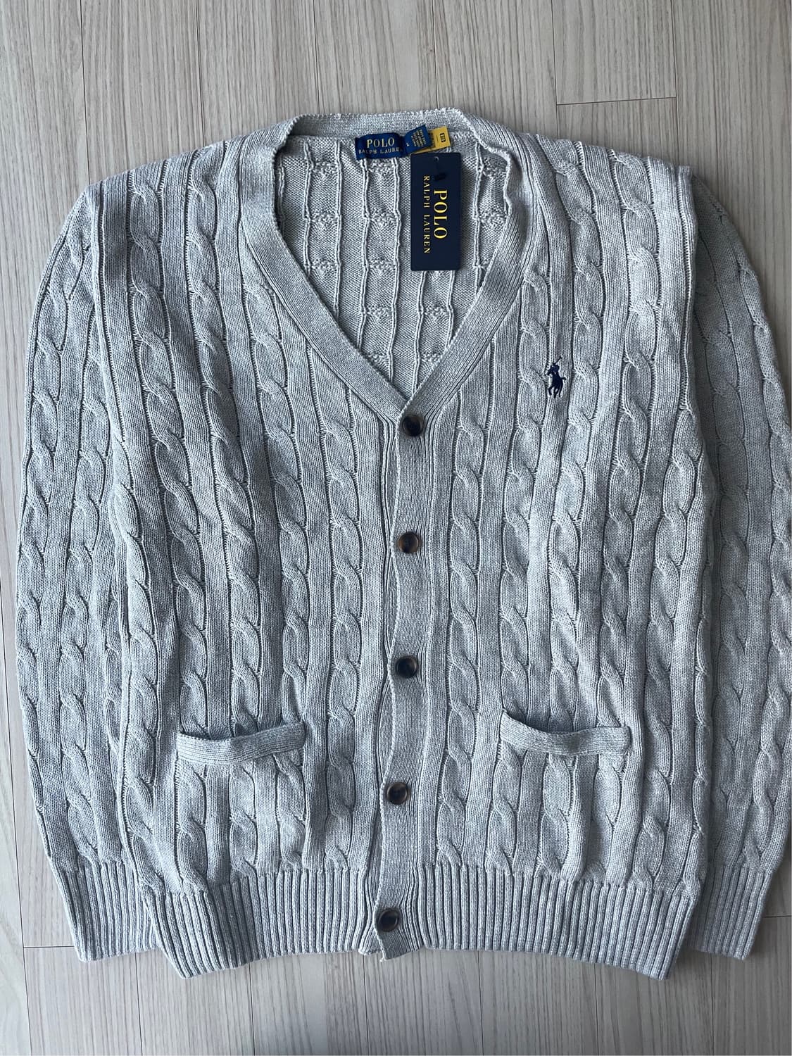 [새상품] 폴로 랄프로렌 코튼 케이블 니트 가디건 상품이미지1