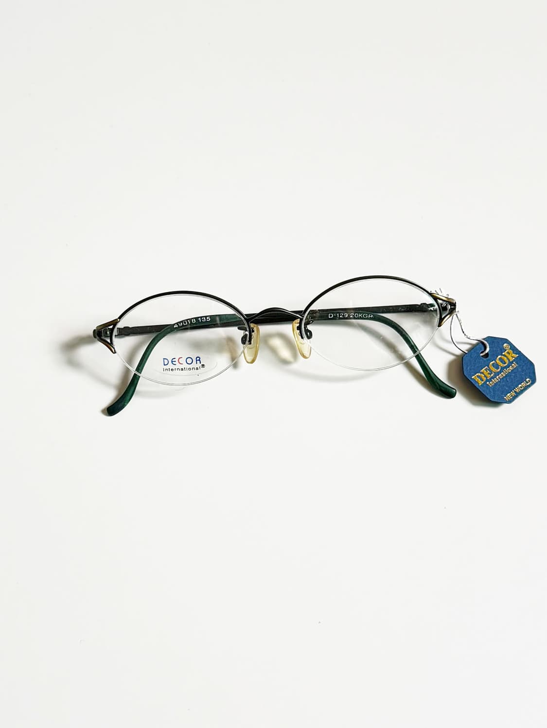 DECOR 오벌 반무테 메탈 프레임 빈티지 안경 상품이미지1