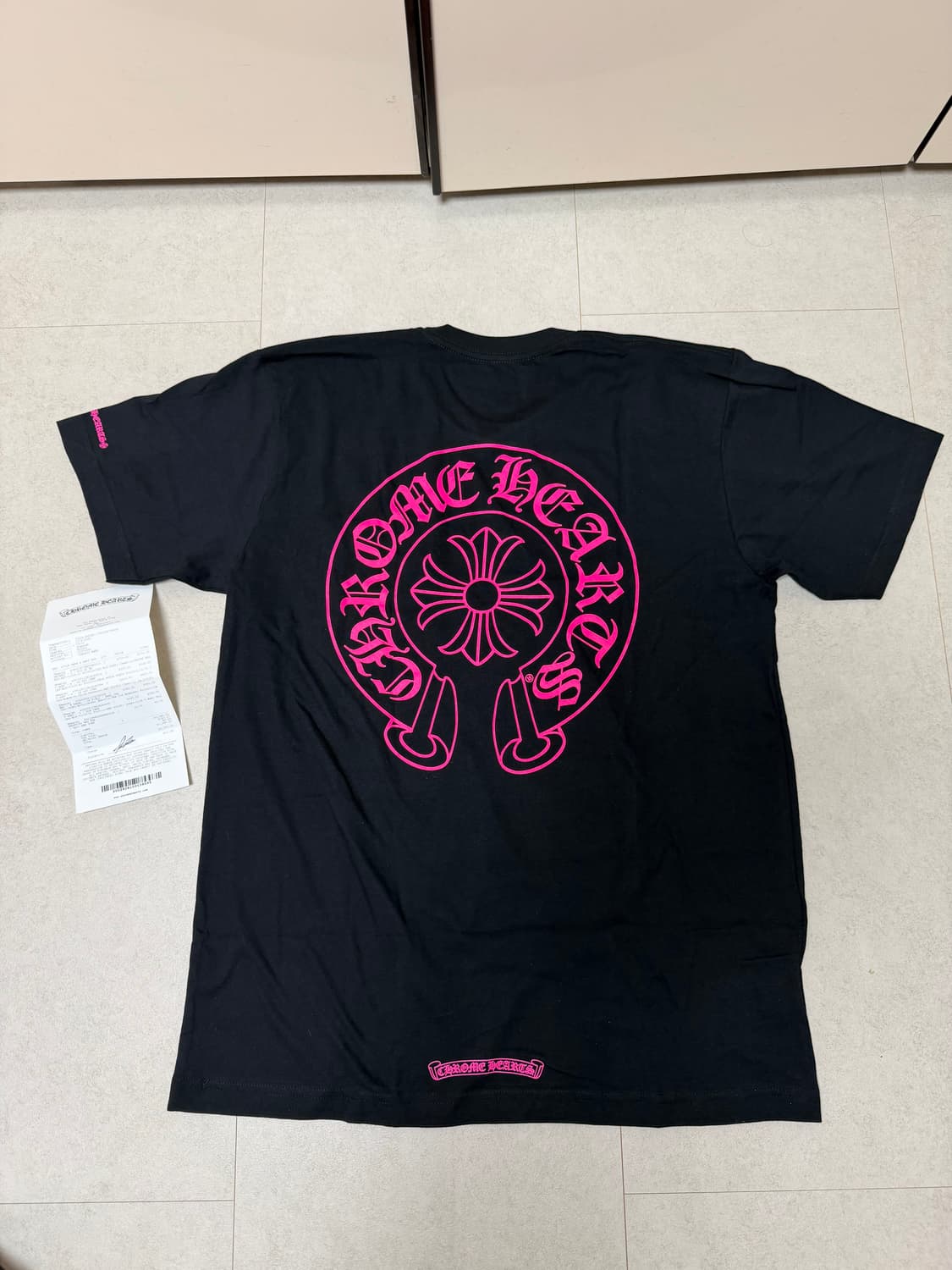 (미시착 새상품) 크롬하츠 반팔 L 핑크 상품이미지2