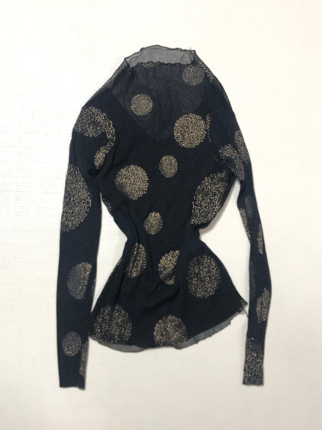 빈티지 블랙 오리엔탈 시스루 탑 상품이미지7