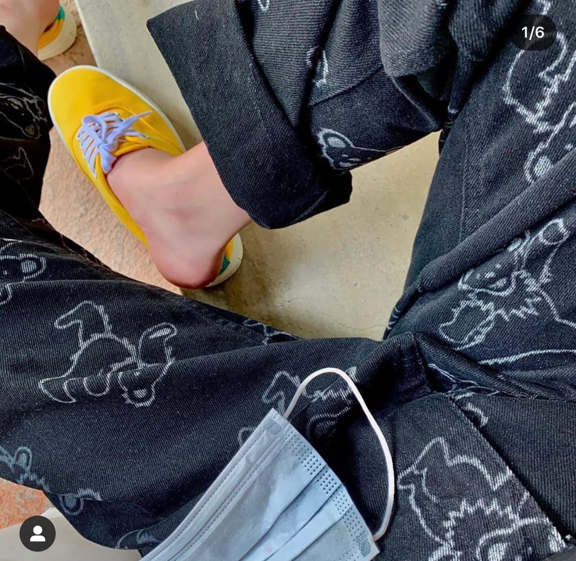 라퍼 LAUGHER 댄싱 베어 팬츠 (블랙) 30 새상품 상품이미지10