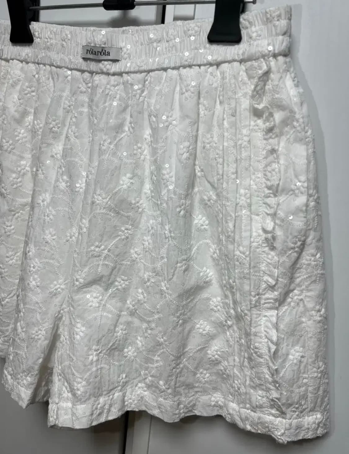 장원영 로라로라 레이스 프릴 쇼츠 바지 상품이미지4