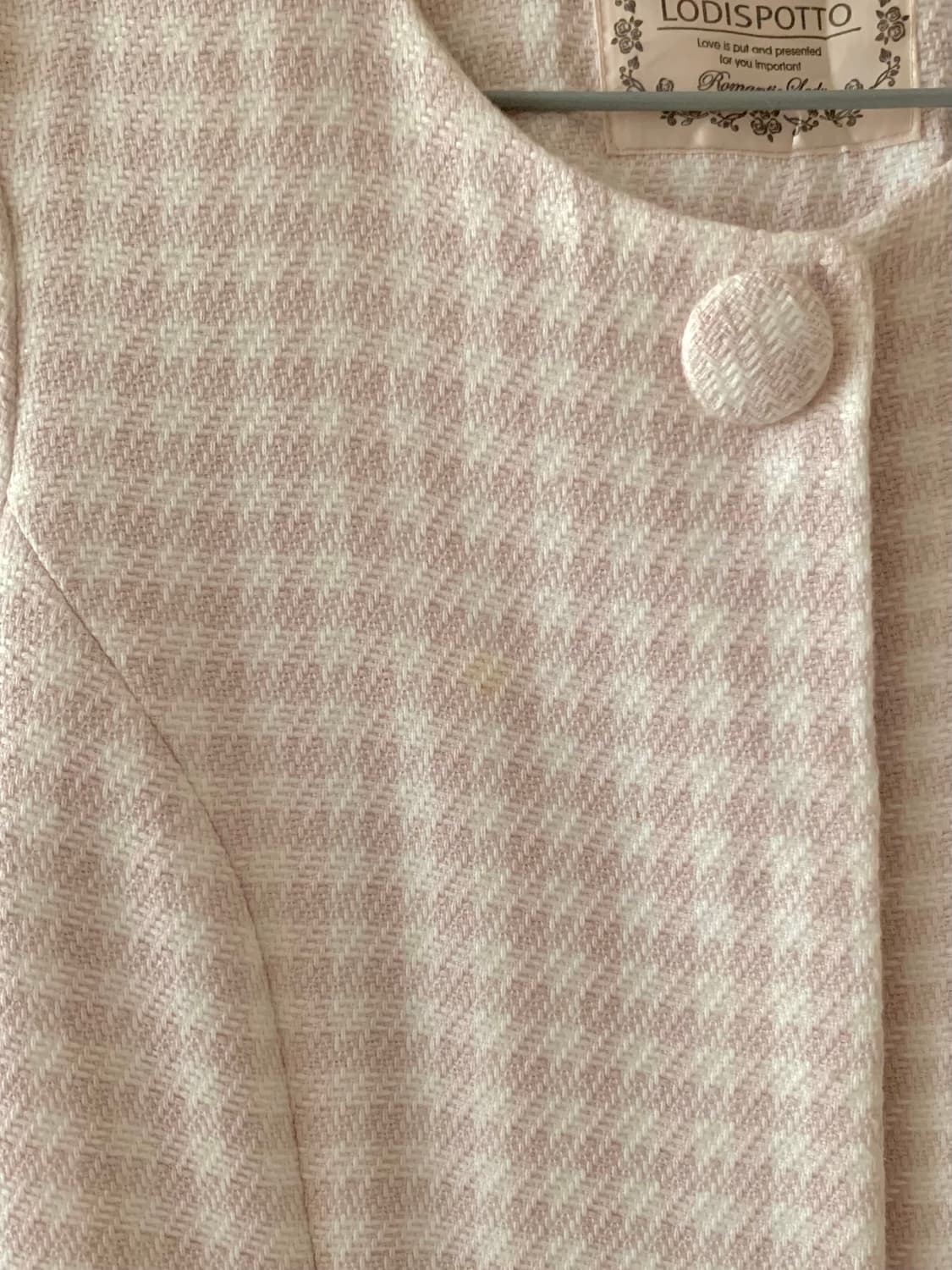 로디스포토 핑크 체크 트위드 리본 코트 상품이미지7