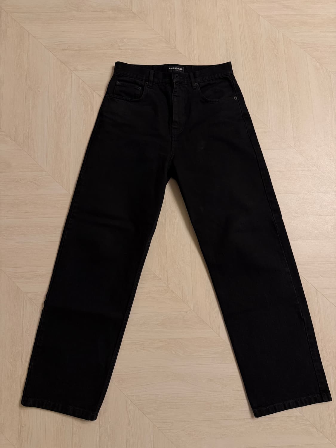 발렌시아가 데님 팬츠 블랙 상품이미지1