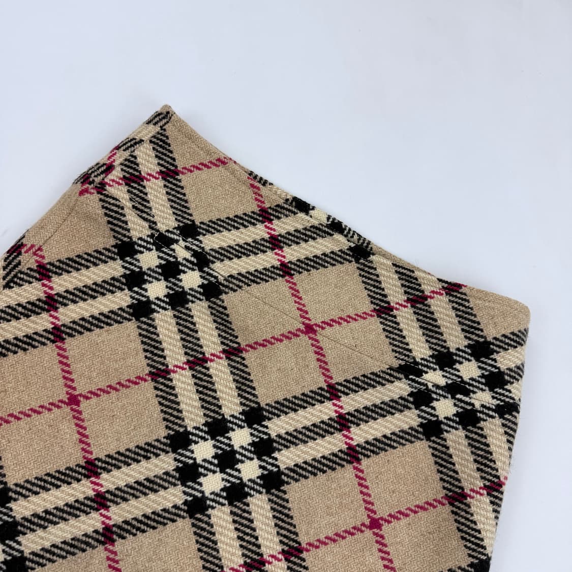 버버리 노바체크 큐프로원단 울 스커트 상품이미지6