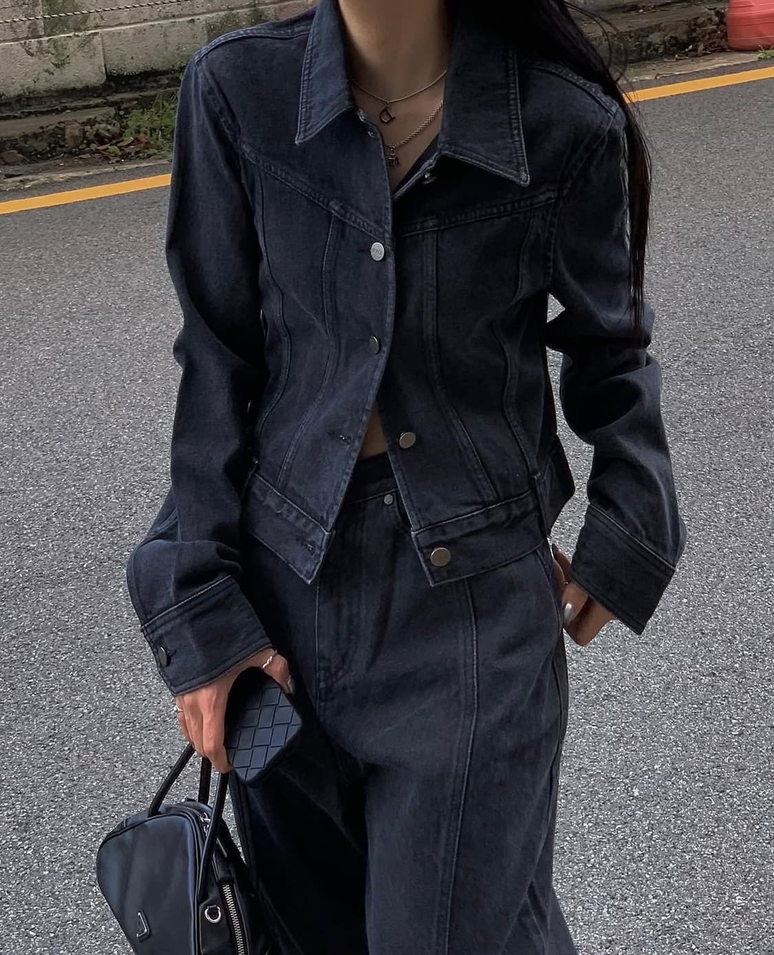 트리밍버드 인시전 자켓 팬츠 셋업 incision denim set-up 상품이미지7