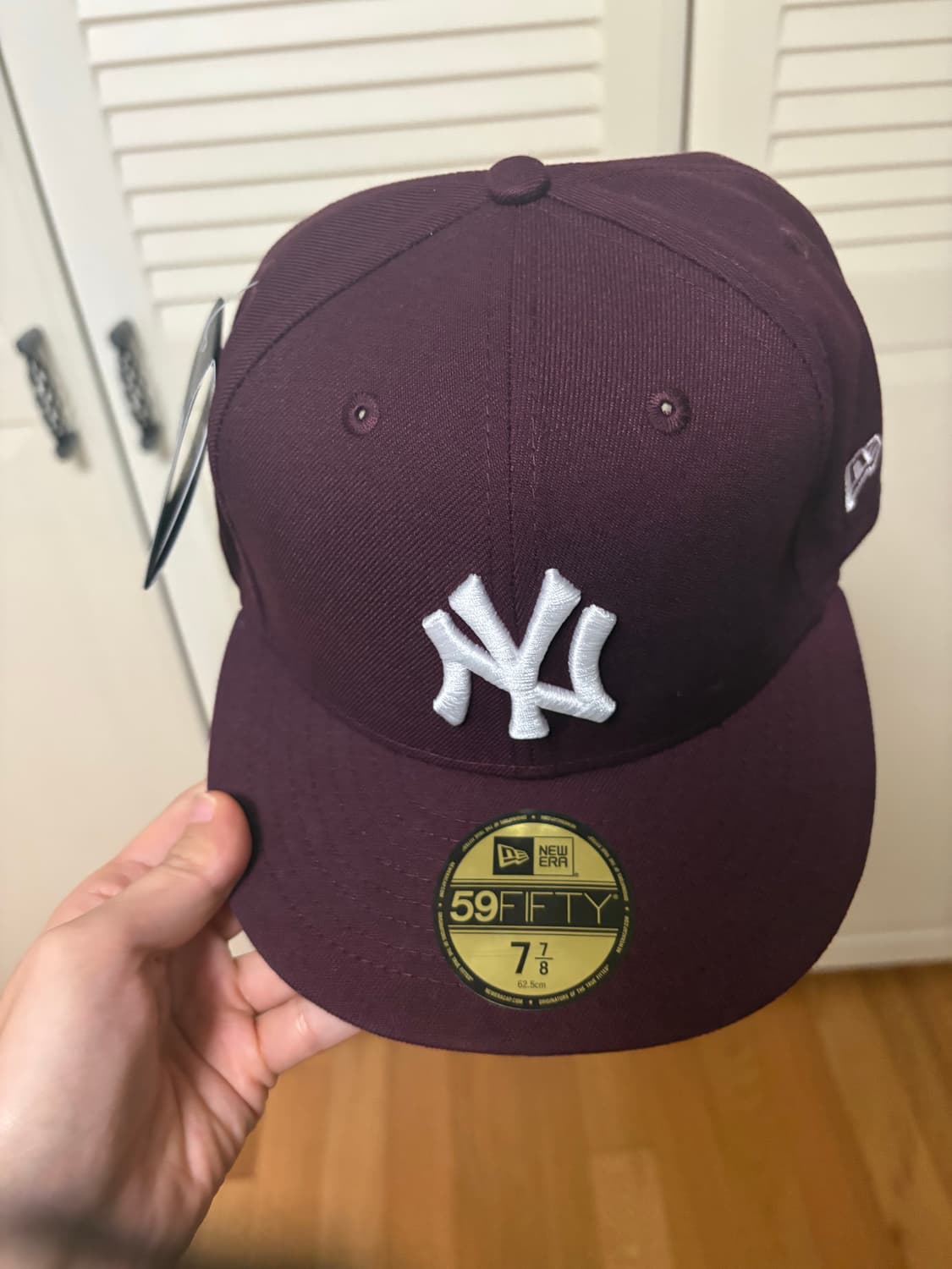 뉴에라 양키스 버건디 캡 7 7/8 새제품 상품이미지1