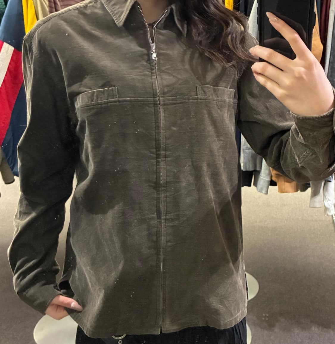 M)COMME CA ISM 빈티지 여성 코듀로이 집업 자켓 상품이미지1