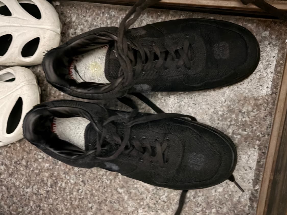 나이키xStussy air force1 low triple black 상품이미지2