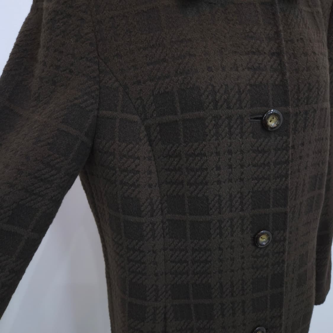 Addenda by RENOWN 울 100% 체크 하프코트 상품이미지5