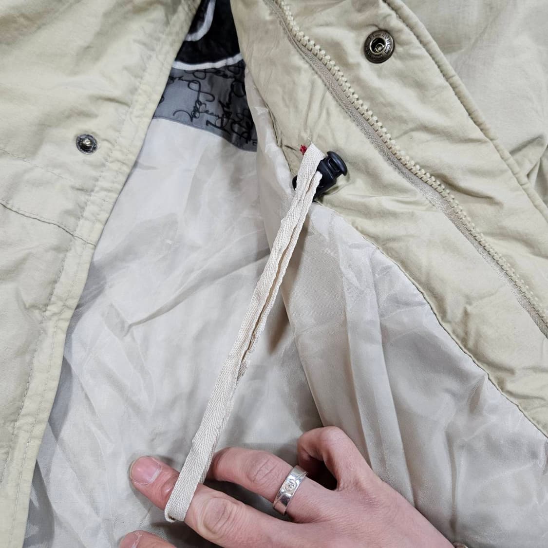  SeanJohn 빈티지 레드자수 덕다운 패딩 점퍼  상품이미지6