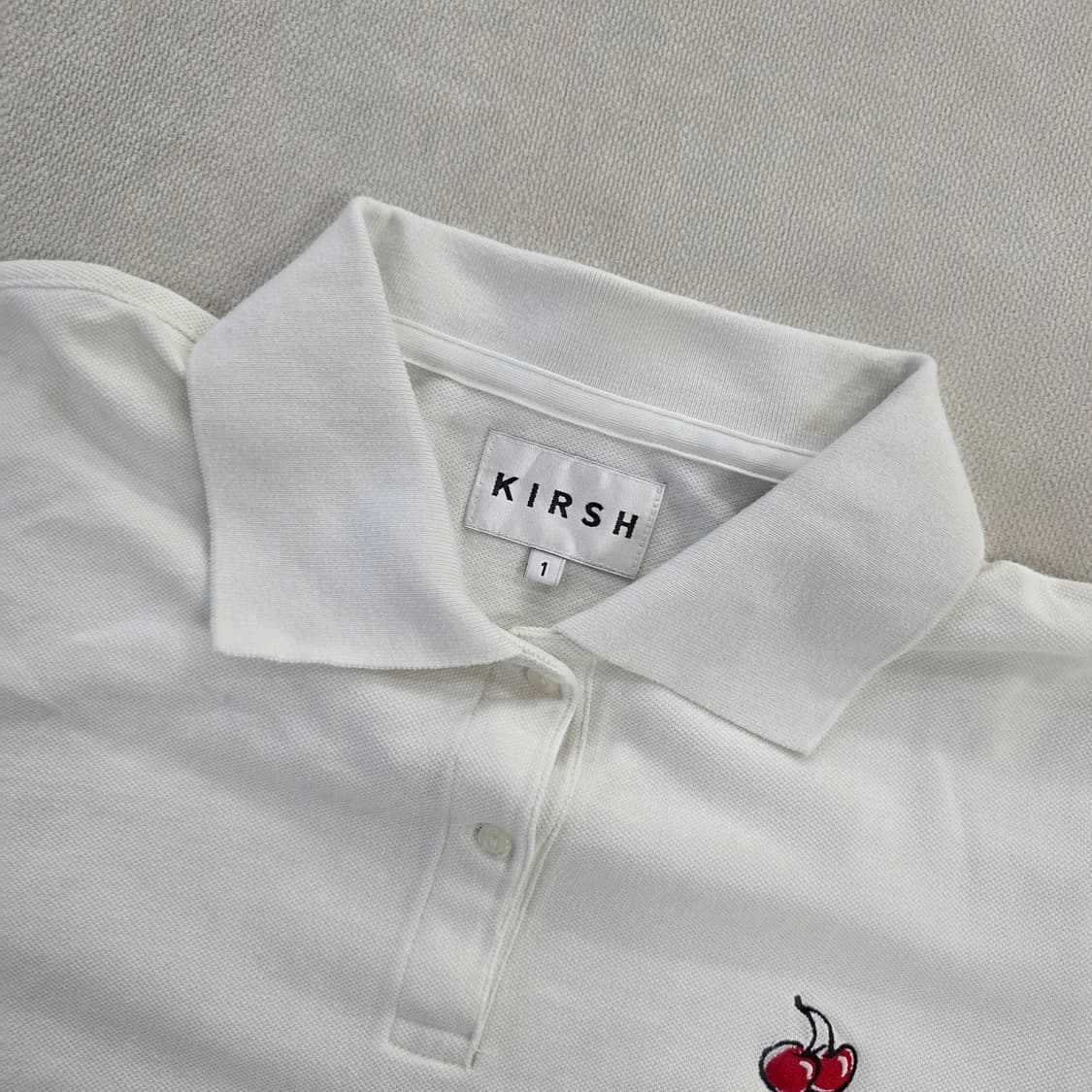 [1] 키르시 크롭 체리 반팔 카라티 0220J 상품이미지2