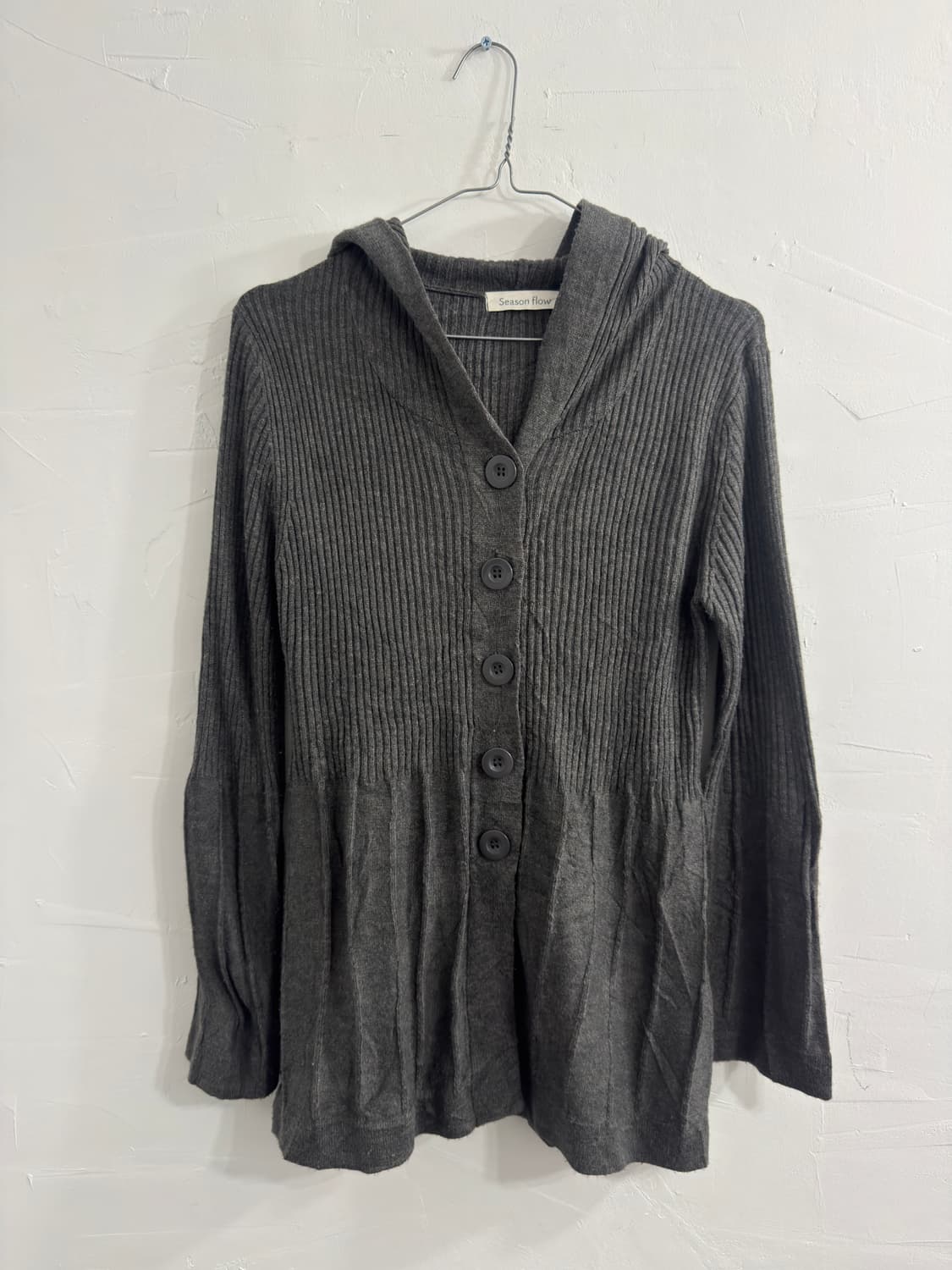 season flow knit hood cardigan 상품이미지1