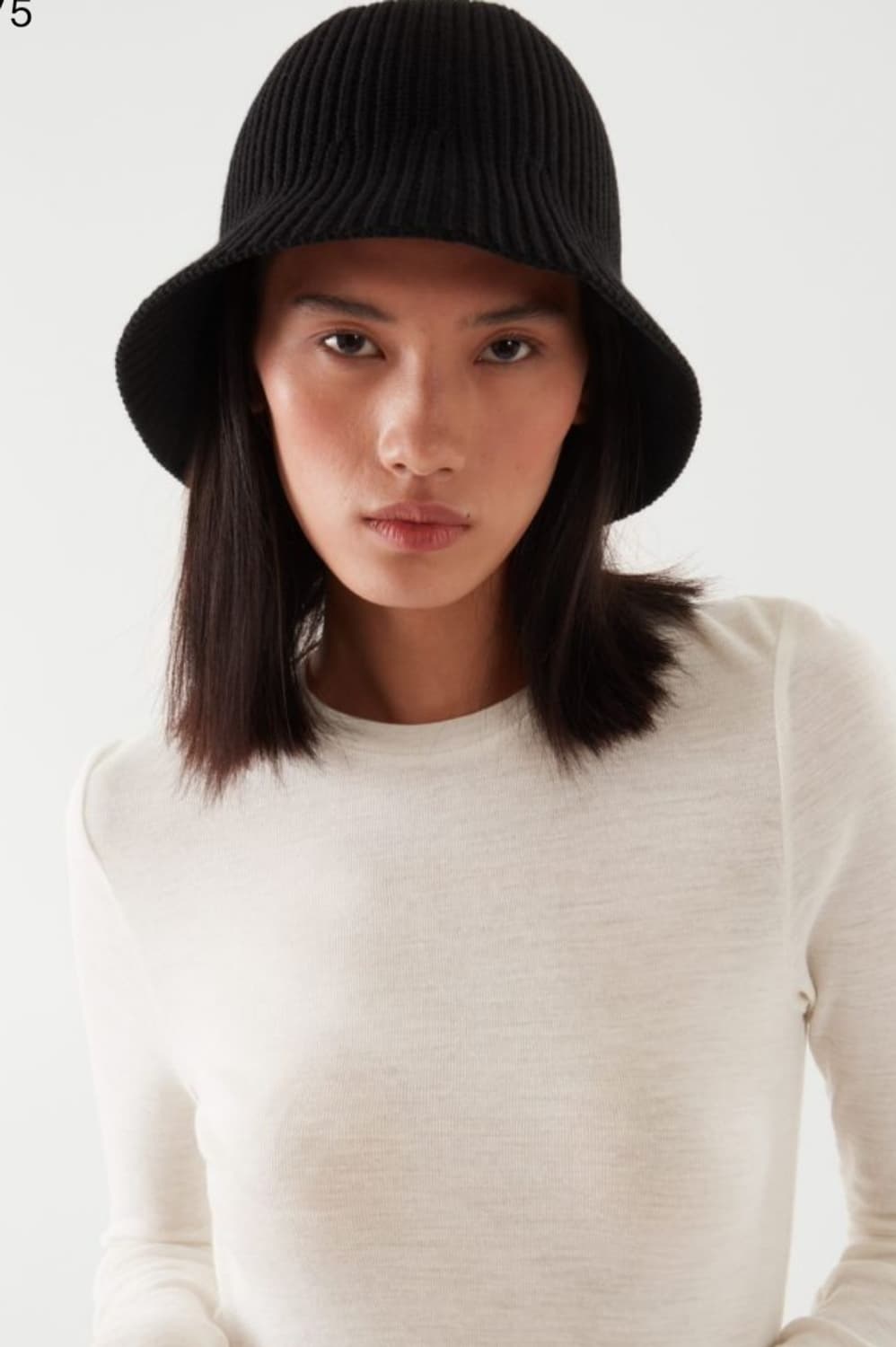 코스 니티드 버킷햇 블랙 상품이미지2