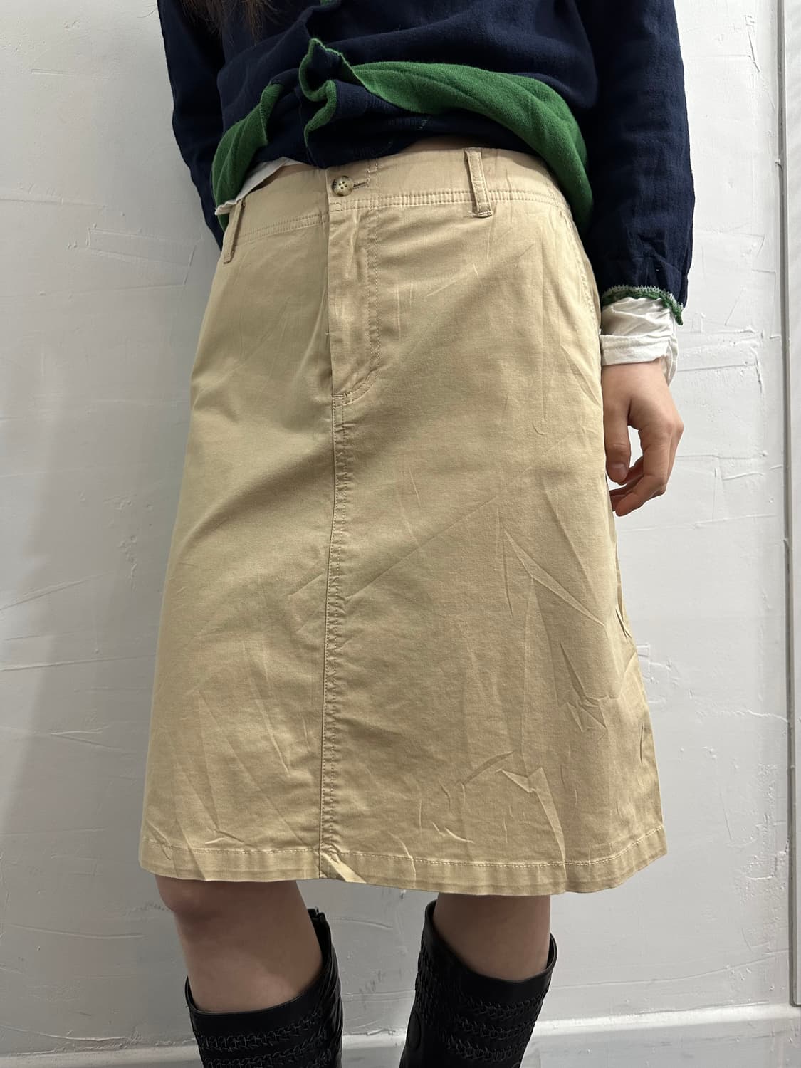 lacoste beige cotton midi skirt 상품이미지1