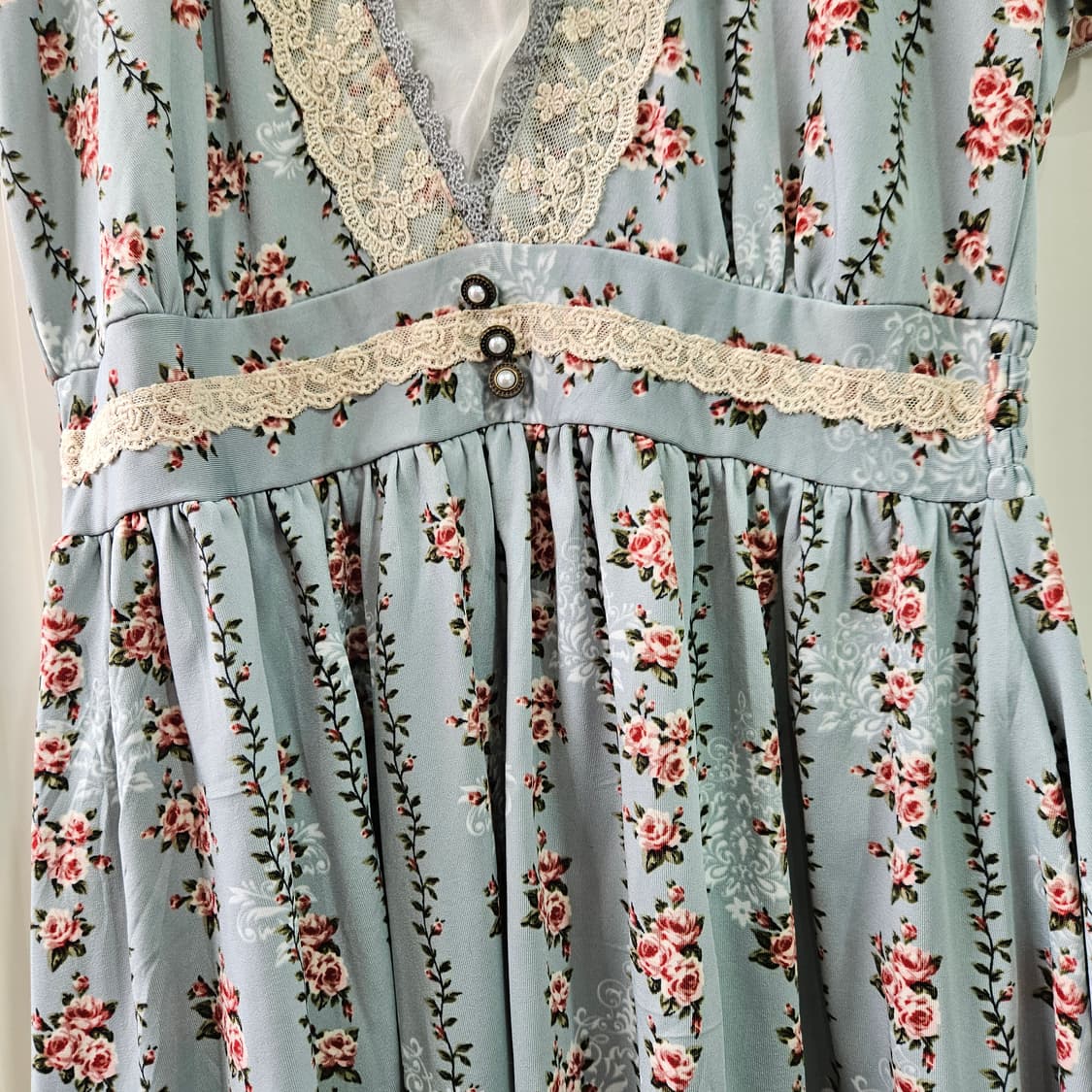 엑시즈팜 (axes femme) 파스텔블루 로즈 원피스 상품이미지4