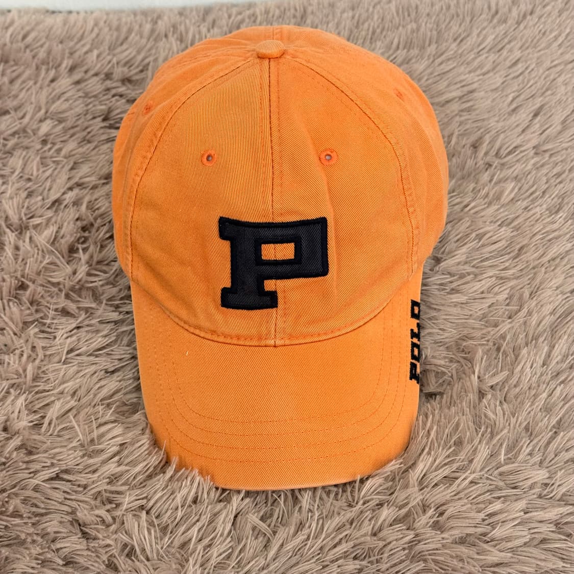 90s 스펠아웃 폴로스포츠 P로고 오렌지 볼캡 상품이미지1