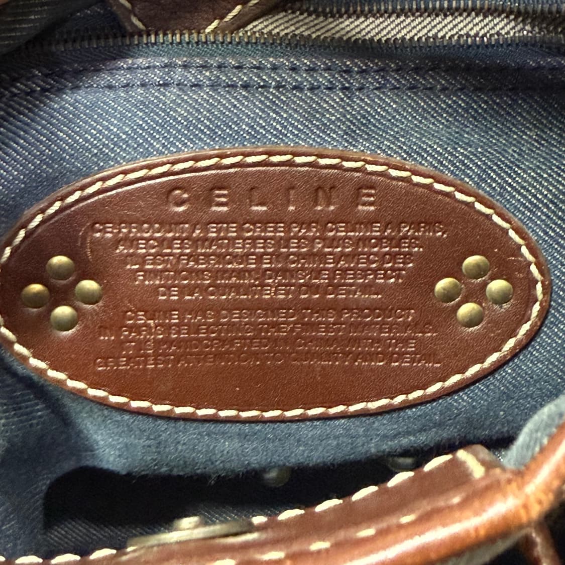 셀린느 빈티지 데님 가방 상품이미지6