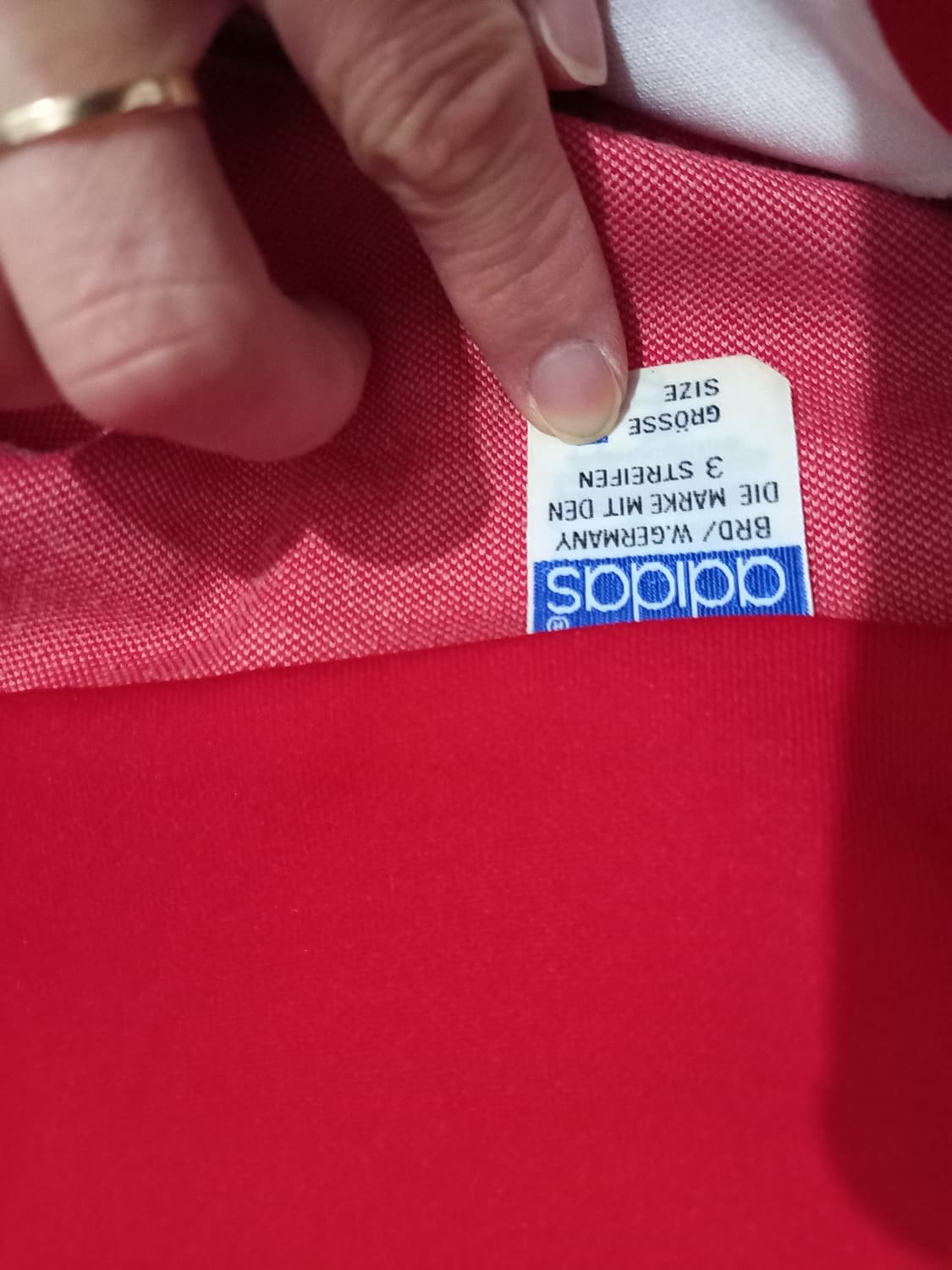 아디다스 희귀 서독제 흰빨 빨흰 트랙탑 저지 져지집업 상품이미지5