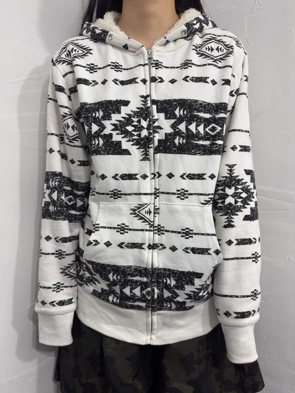 pattnern hood zipup 상품이미지1