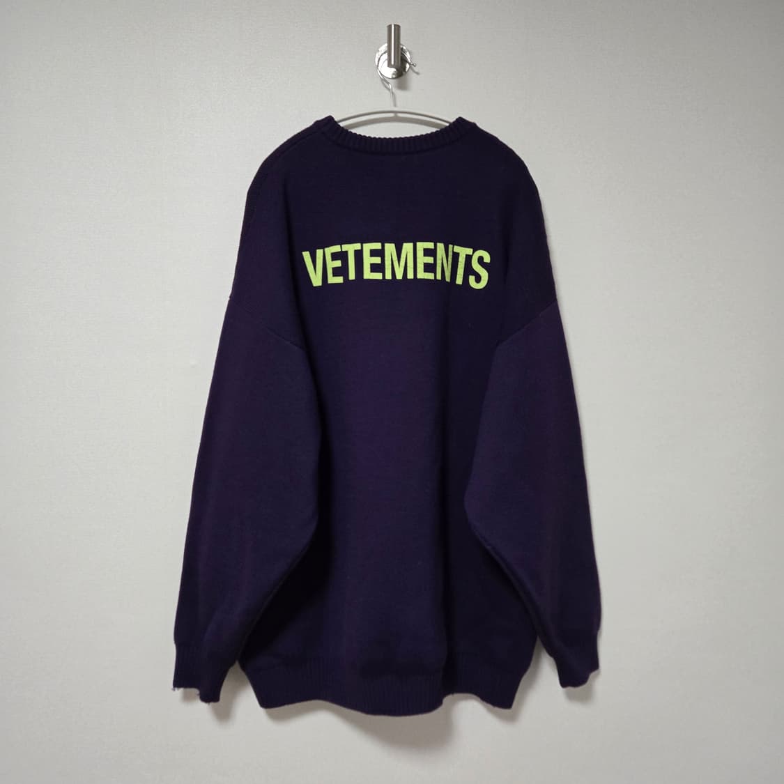 베트멍 2021 오버사이즈 딥퍼플 코튼 니트 / 남성 니트 / 남자 니트 상품이미지1