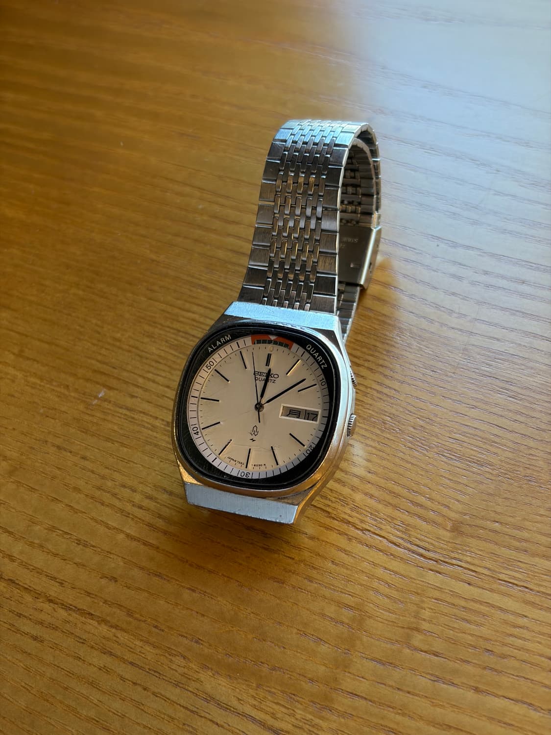 빈티지 세이코 알람 쿼츠(Seiko Alarm Quartz)흰판버젼 상품이미지5