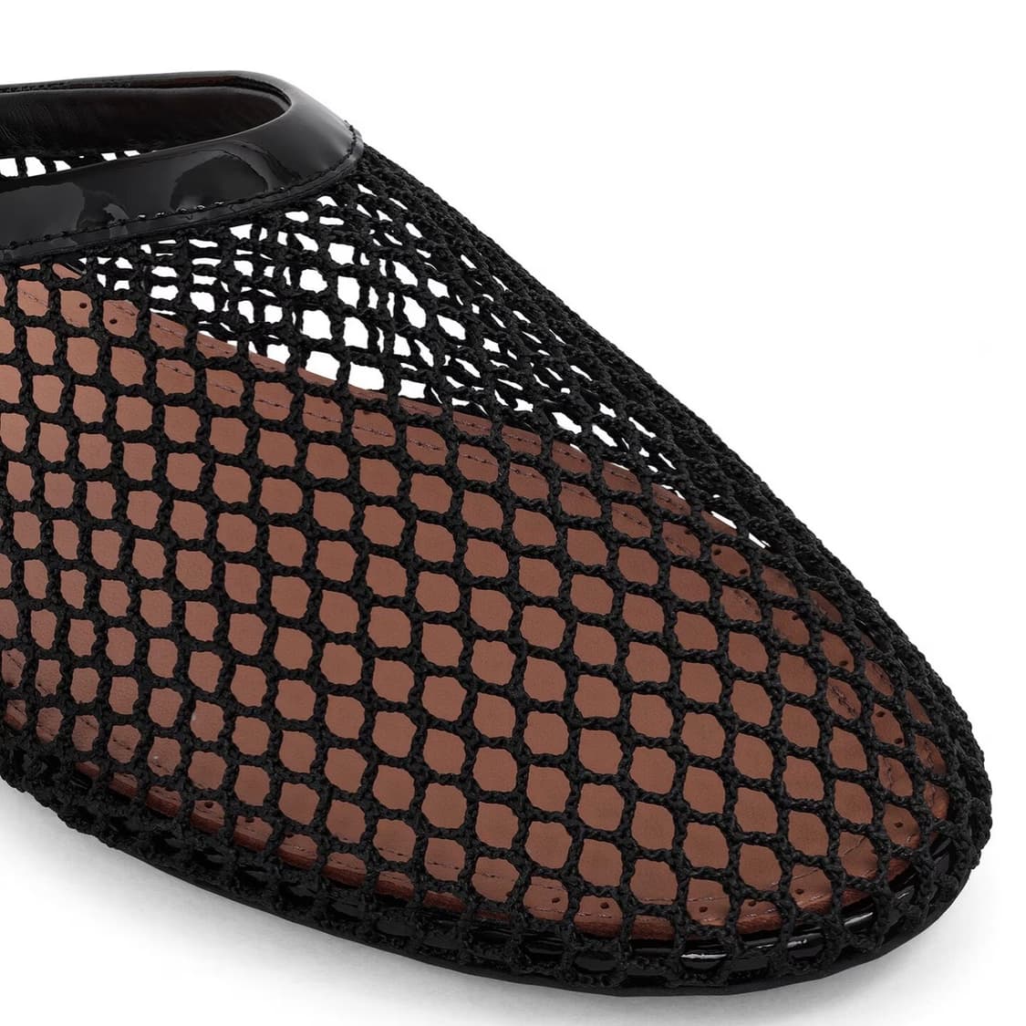 [37]알라이아 25fw 피시넷 플랫 뮬/블랙 상품이미지2