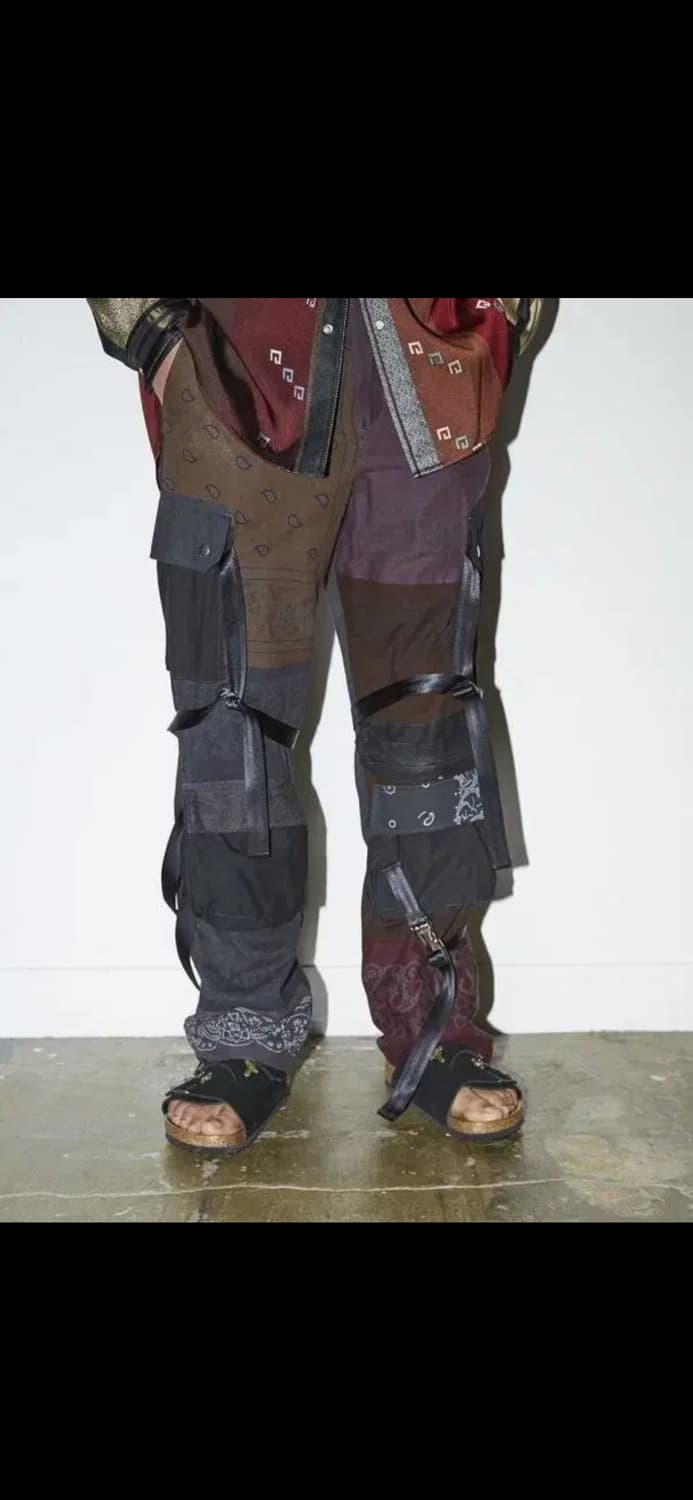칠드런오브더 디스코댄스 빈티지 반다나 패치워크 본디지 팬츠 3 상품이미지1