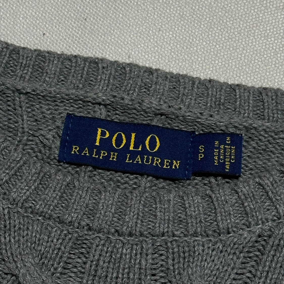 Polo Ralph Lauren 그레이 케이블 코튼 니트 상품이미지3