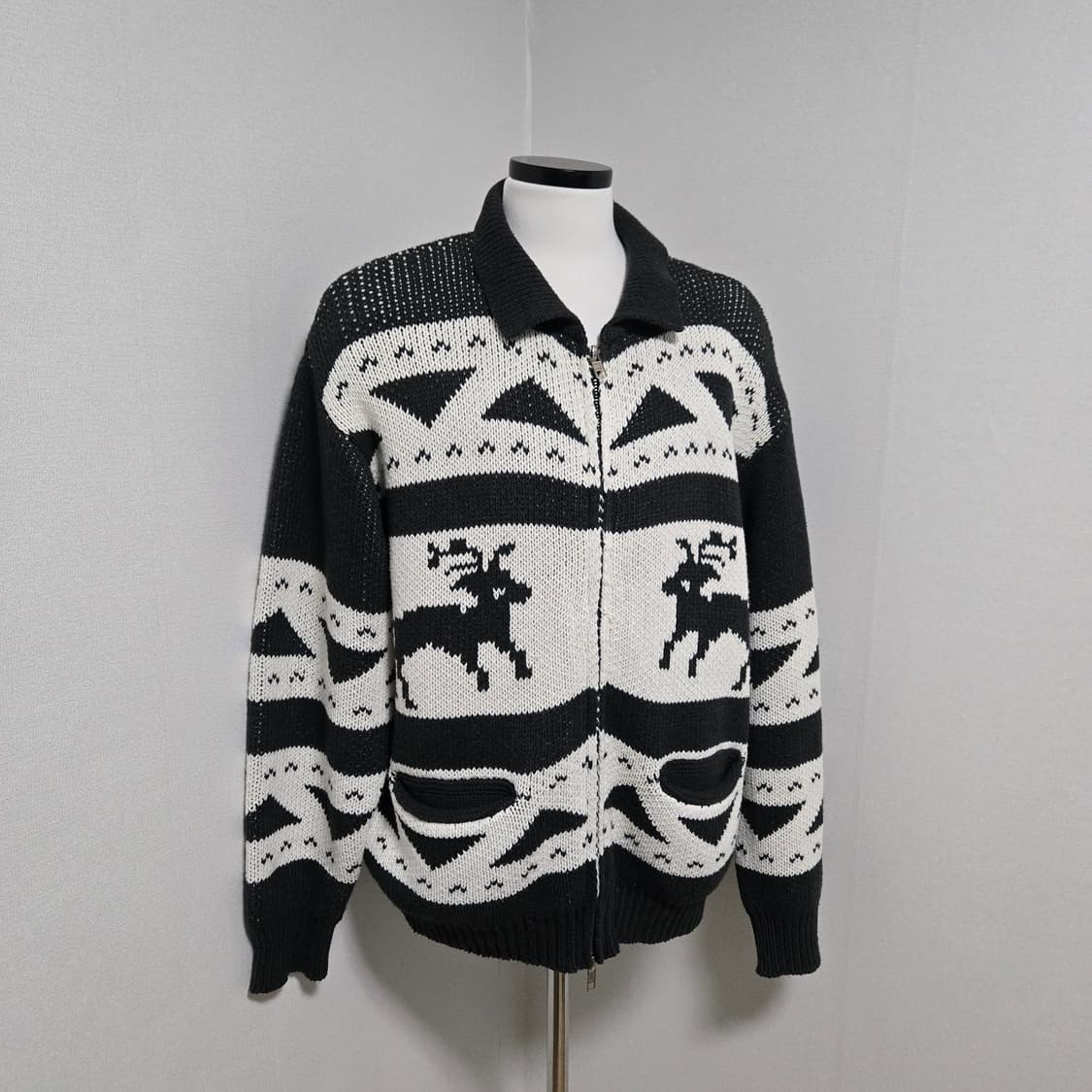 굿라이프웍스 노르딕 코튼 니트집업 /남성 가디건 남자 가디건  상품이미지7