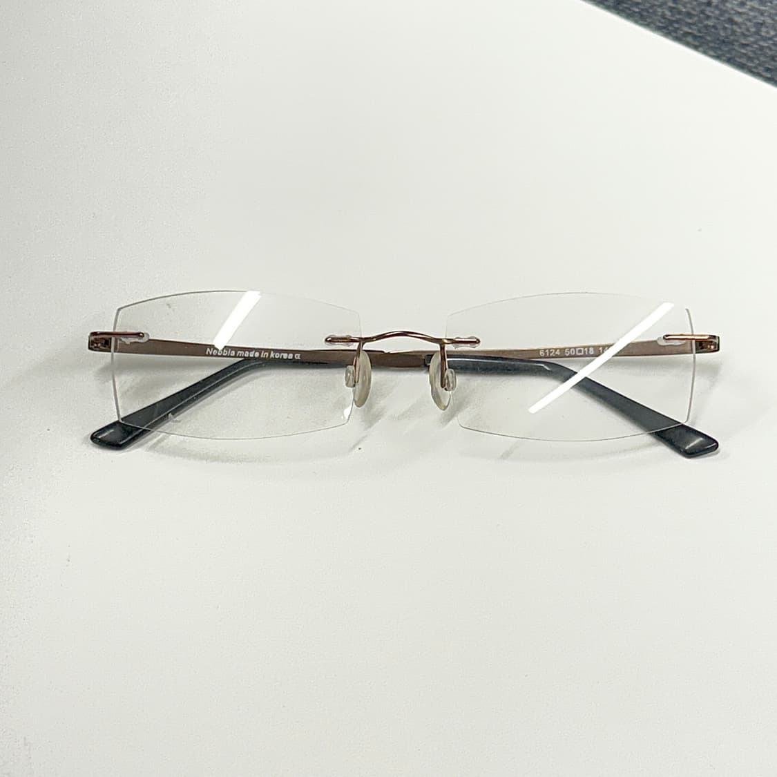 브라운 사각 무테 안경 상품이미지2