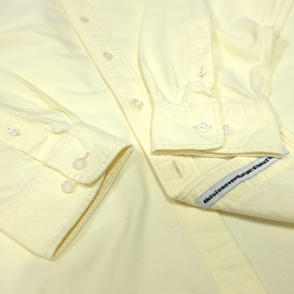 [L] 디스이즈네버댓 크림 옥스포드 코튼 긴팔셔츠 상품이미지6