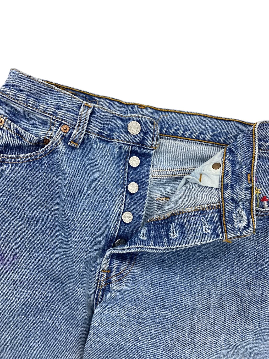 90's 리바이스 501 핸드 자수 [763] 상품이미지5