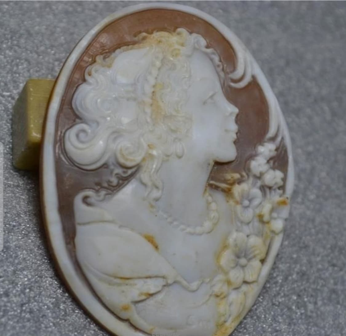 이탈리아 수입품~초대형 아도니스 진품 천연쉘 까메오 보석 원석 브로치 명 상품이미지1