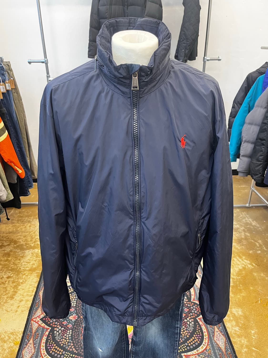 폴로 랄프 로렌 나일론 후드 자켓 네이비 상품이미지2