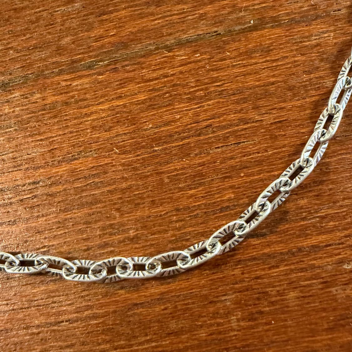 새상품 신주 실버코팅 각인 체인 목걸이 상품이미지4