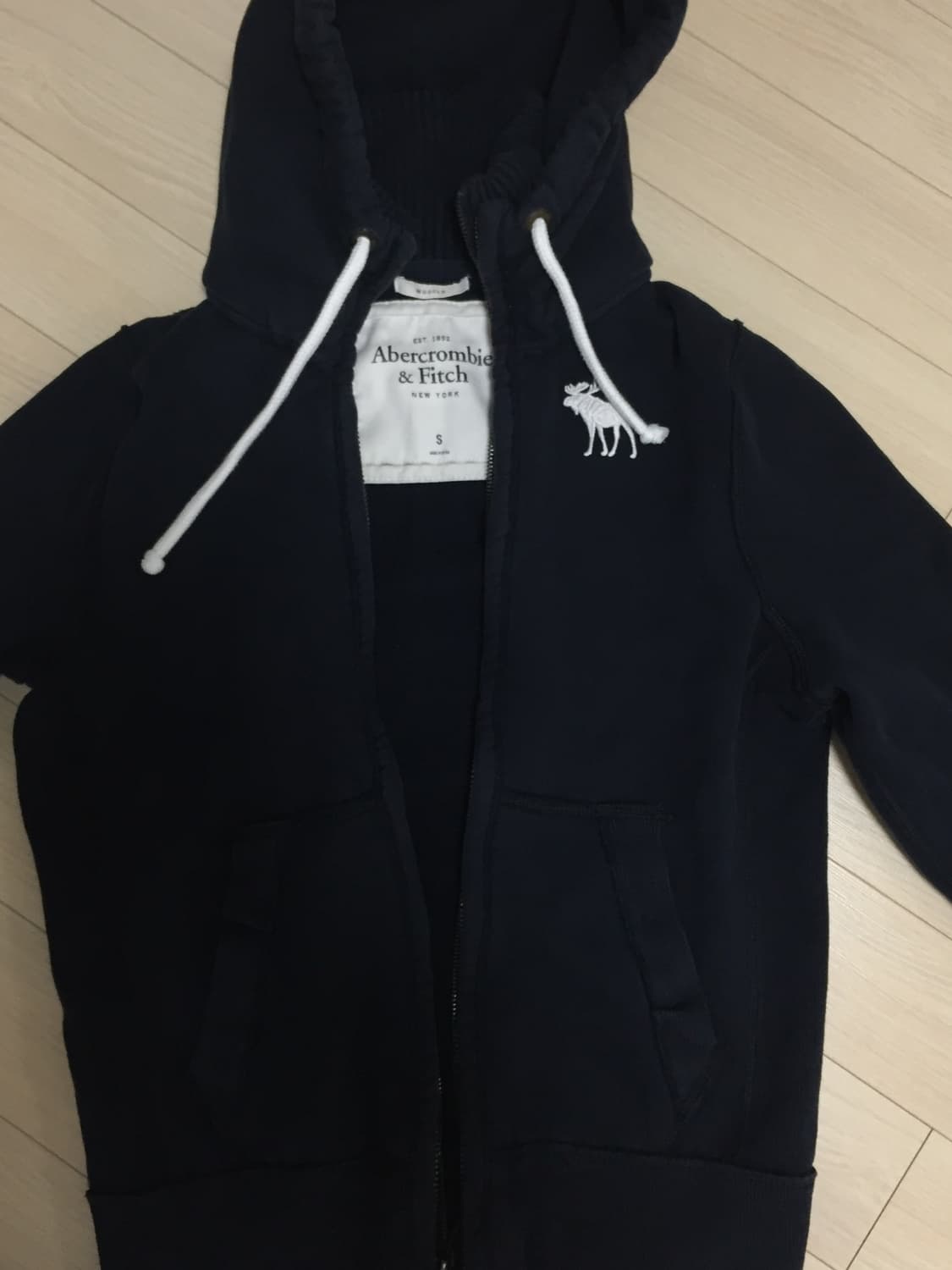 아베크롬비 네이비 더블지퍼 후드집업 상품이미지1