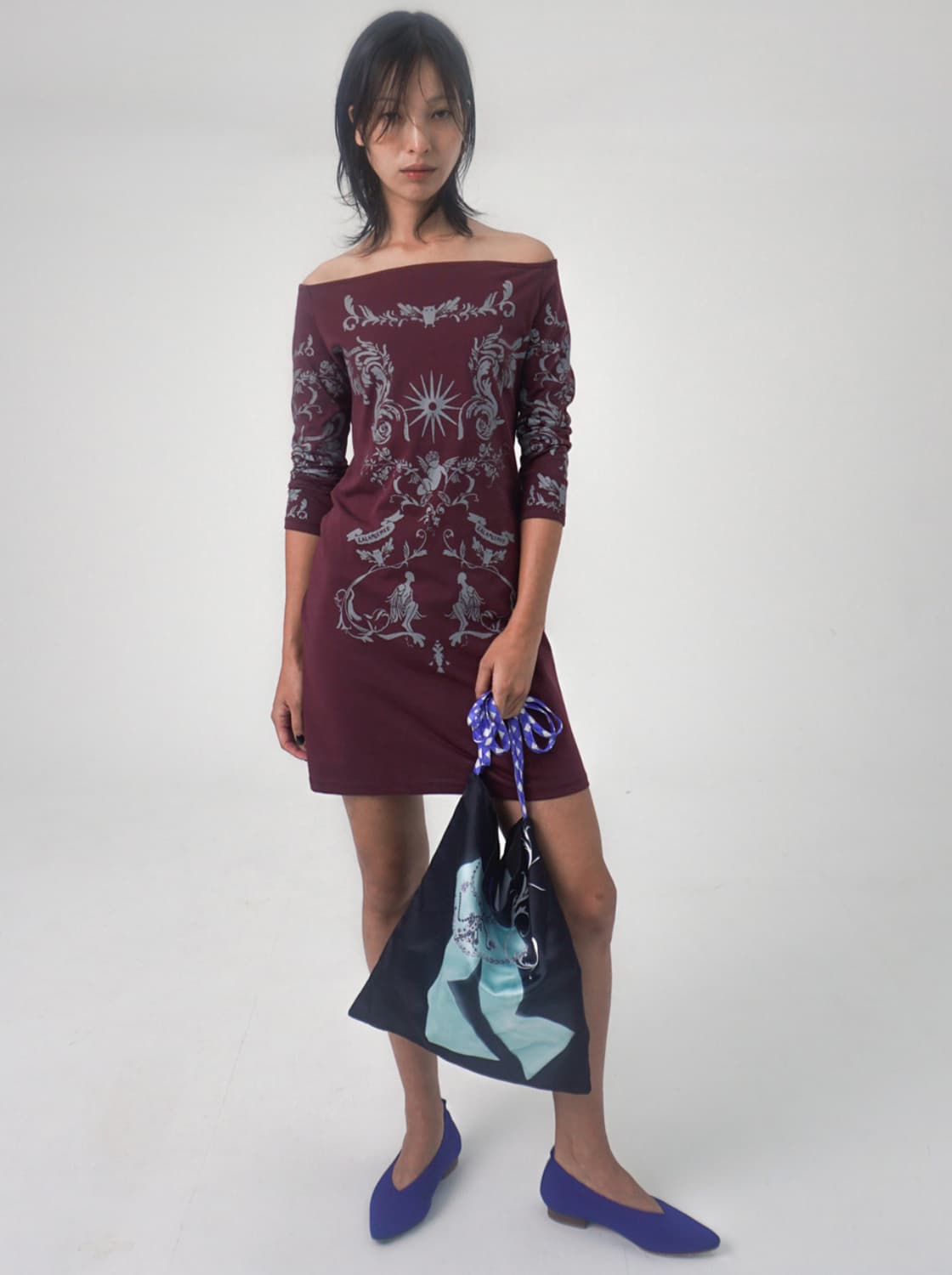 lalameemee Orbit dress (Burgundy) 상품이미지2