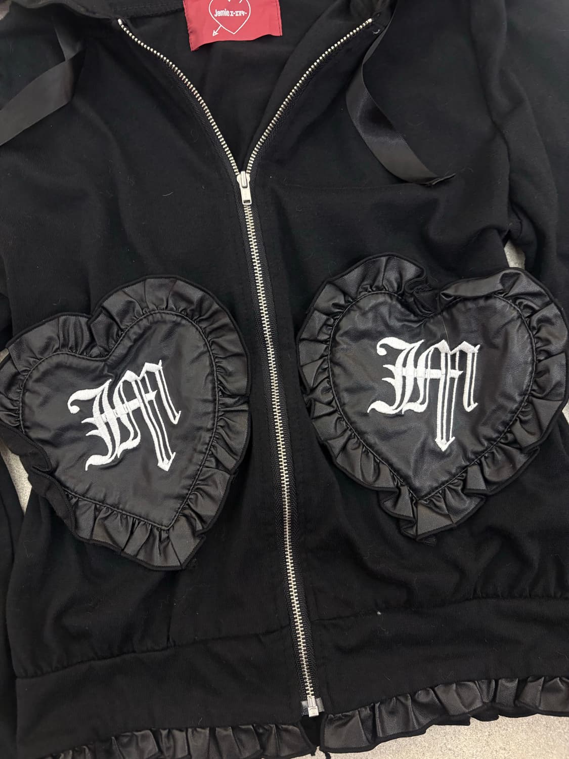 하트 프릴 갸루 후드집업 상품이미지2