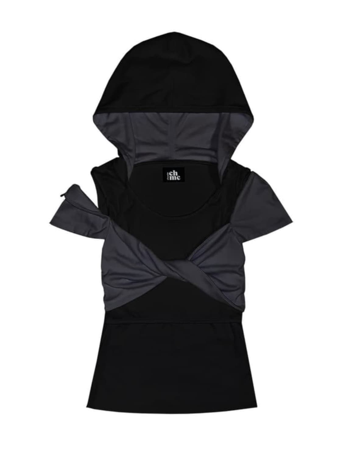 체메씨 TWIST HALF SLEEVE HOODIE 트위스트 하프 후디 상품이미지1