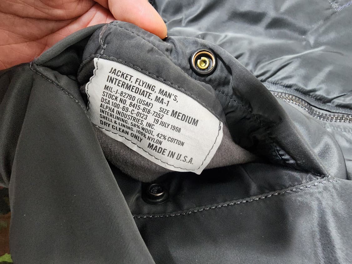 Ma-1 알파 정밀 복각 8279D 상품이미지3