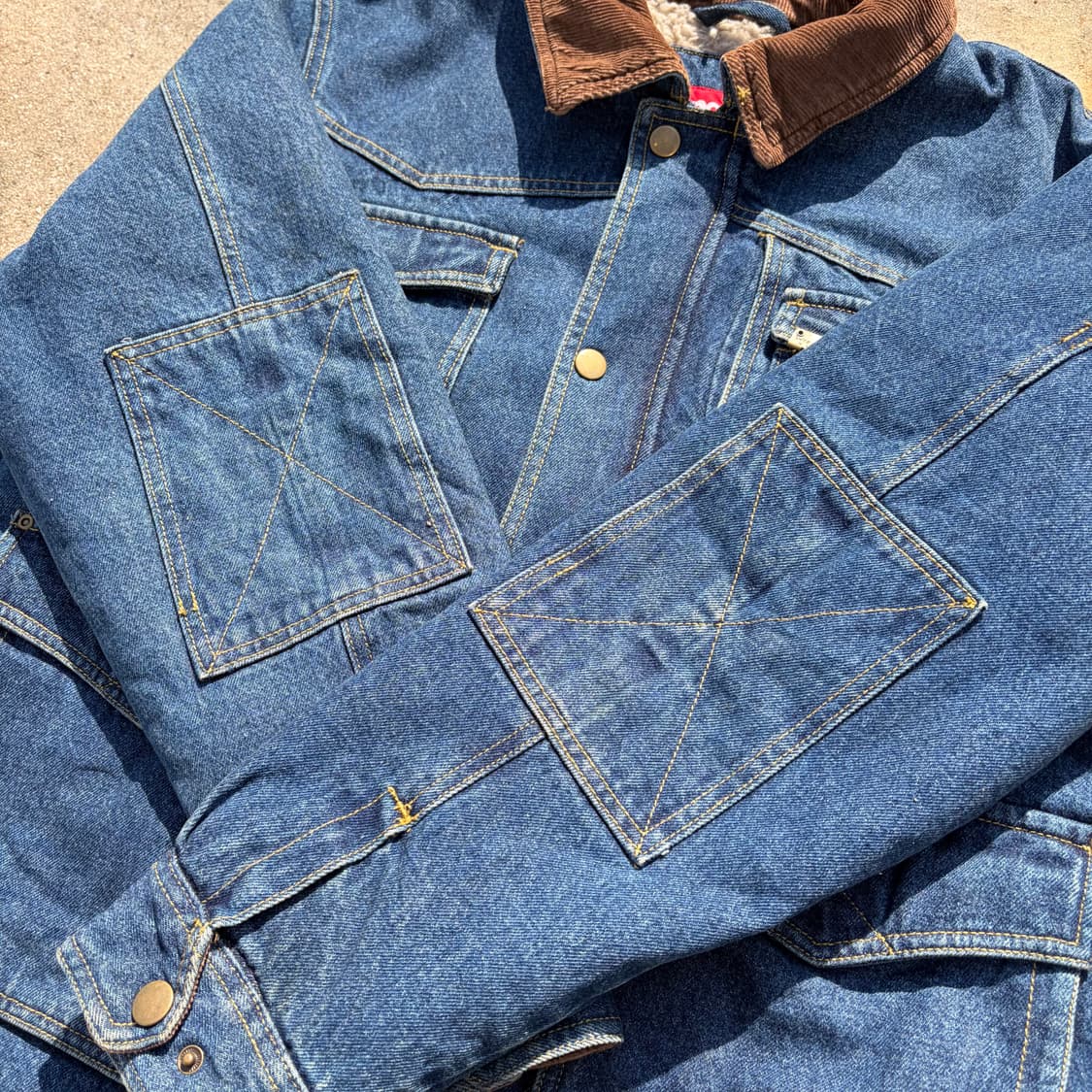 랭글러 빈티지 쉐르파 워크 데님자켓 L 상품이미지5