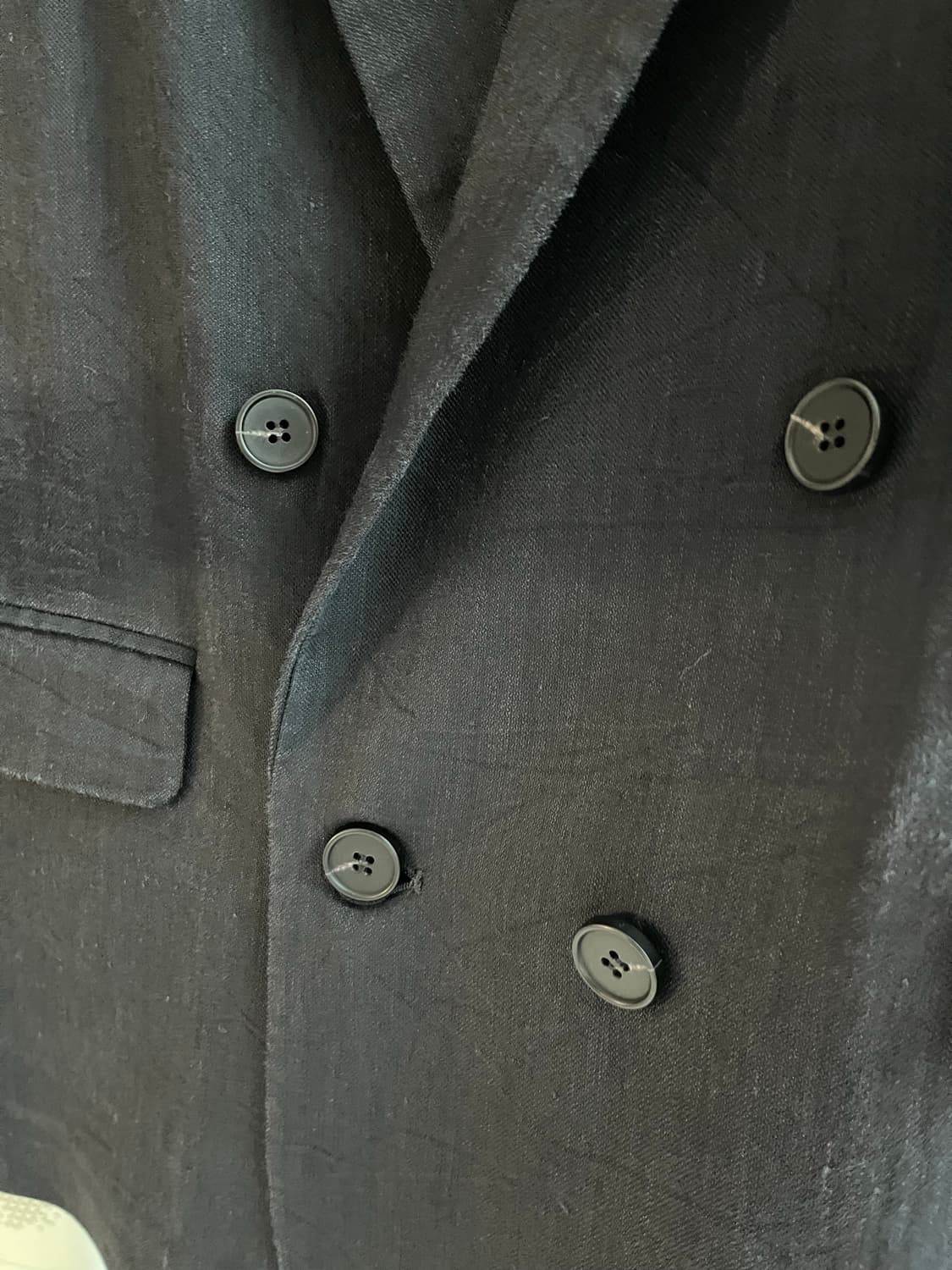 린넨 네이비 더블 자켓 🖤 상품이미지3