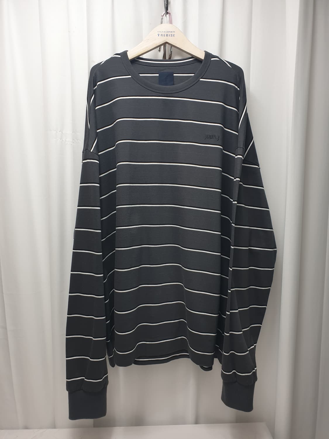 junn.j 준지 그레이 스트라이프 긴팔 티셔츠 L 상품이미지1