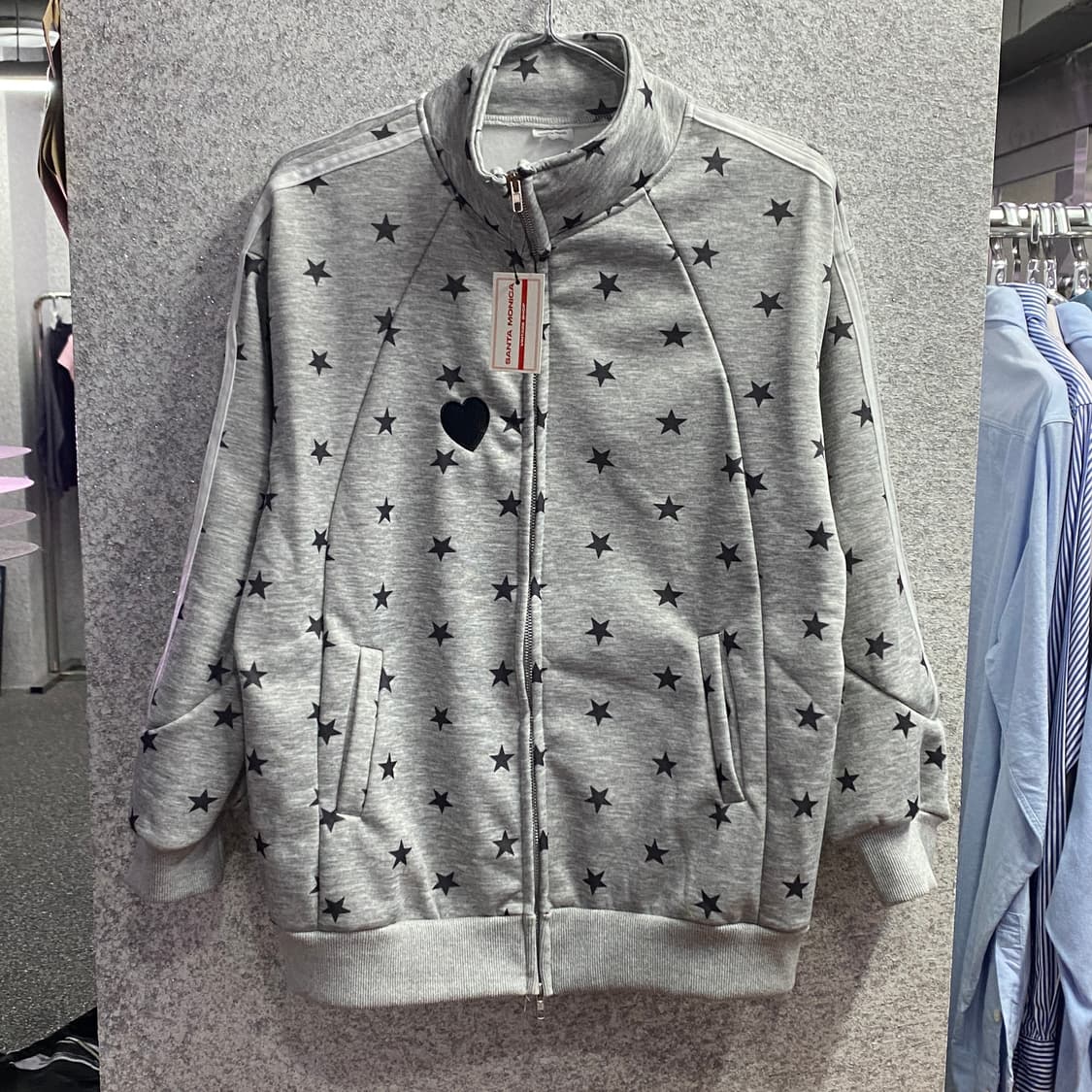 빈티지 스타패턴 투웨이 트랙탑 집업 B3581 상품이미지2