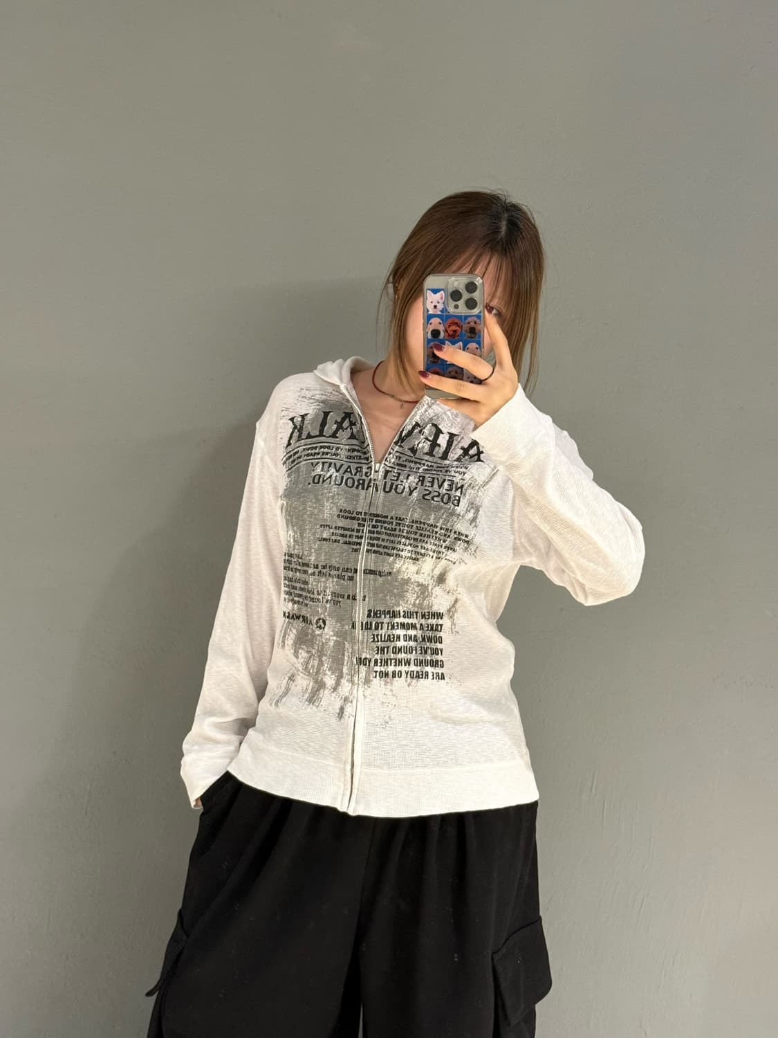 Airwalk grunge printing hood zip-up 상품이미지1