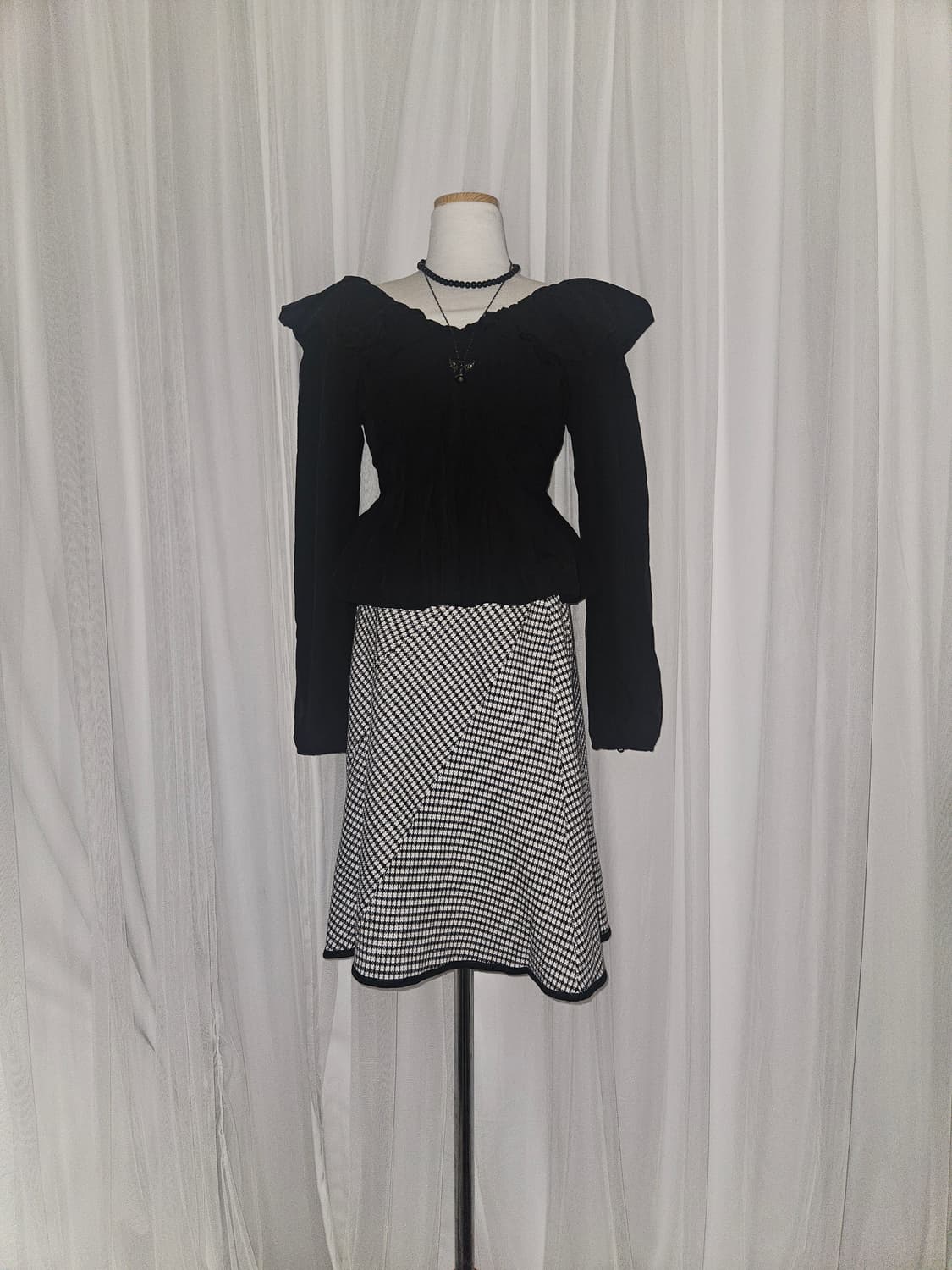 felissimo 빈티지 다이아몬드 패턴 스커트 상품이미지1