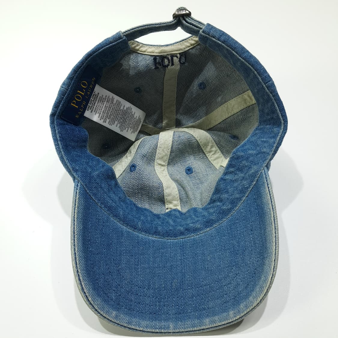 CL561 폴로 데님 다크네이비 자수 인디고 볼캡 모자 상품이미지7