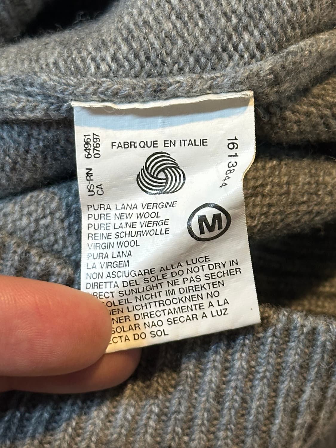 폴로 랄프로렌 버건디포니 램스울 라운드넥 니트 그레이 상품이미지5