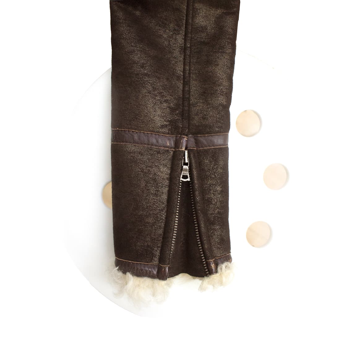 FRENCH VINTAGE 커피 쉬머 무스탕 상품이미지10